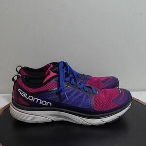 Salomon Running Shoes Women 9.5 Purple Pink Lightweight Road Trainers Sonic RA
